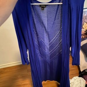 Blue Torrid long cardigan sz 3